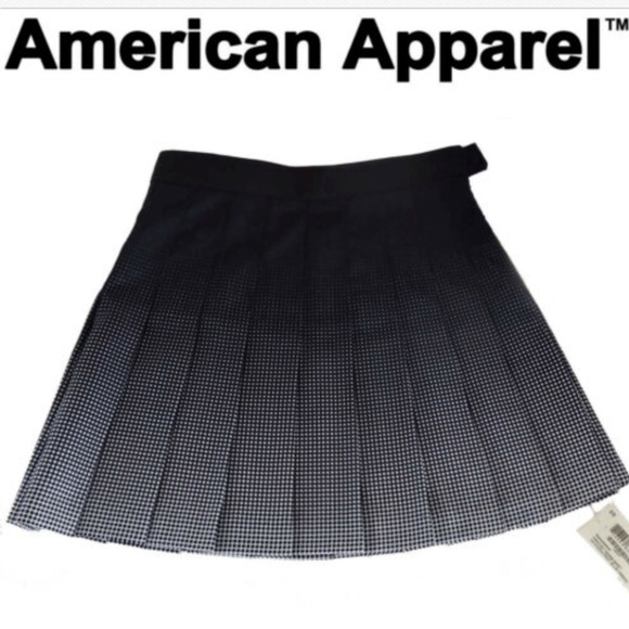American Apparel Dresses & Skirts - American Apparel Navy White Ombre Gradient Pleated